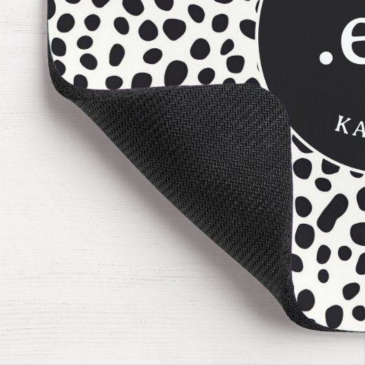 Dalmatische hond Abstract patroonmonogram Muismat (Hoek)