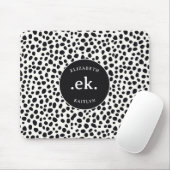 Dalmatische hond Abstract patroonmonogram Muismat (Met muis)