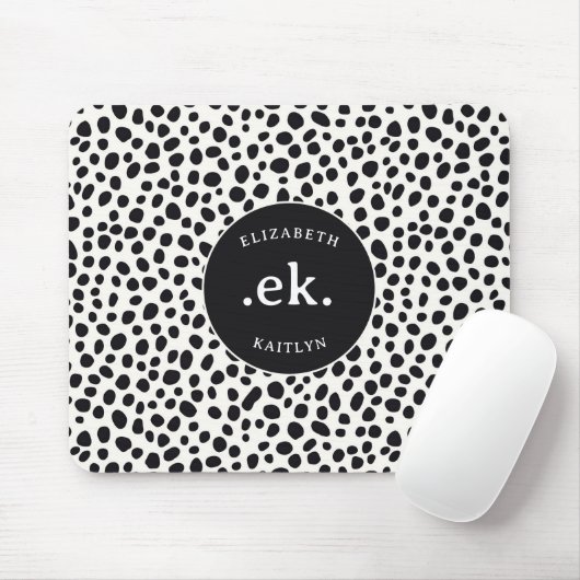 Dalmatische hond Abstract patroonmonogram Muismat (Met muis)