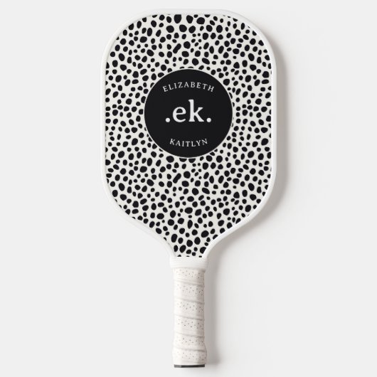 Dalmatische hond Abstract patroonmonogram Pickleball Paddle (Voorkant)