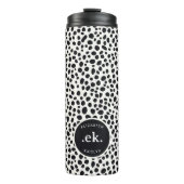 Dalmatische hond Abstract patroonmonogram Thermosbeker (Voorkant)