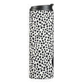 Dalmatische hond Abstract patroonmonogram Thermosbeker (Gedraaid links)