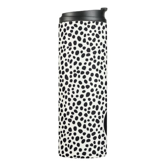 Dalmatische hond Abstract patroonmonogram Thermosbeker (Gedraaid links)