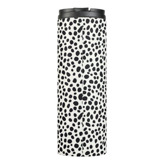 Dalmatische hond Abstract patroonmonogram Thermosbeker (Achterkant)
