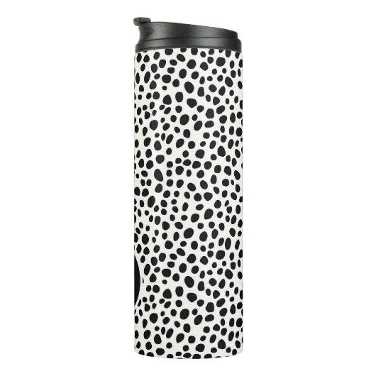 Dalmatische hond Abstract patroonmonogram Thermosbeker (Geroteerd rechts)
