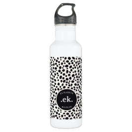 Dalmatische hond Abstract patroonmonogram Waterfles