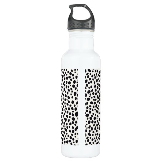 Dalmatische hond Abstract patroonmonogram Waterfles (Achterkant)