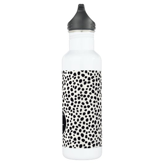 Dalmatische hond Abstract patroonmonogram Waterfles (Rechts)