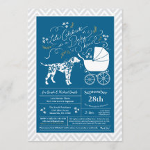 Dalmatische Hond Baby shower Blauwe Jongen