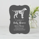 Dalmatische Hond Baby shower Genderneutraal Kaart (Staand voorkant)