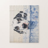 Dalmatische hond bad tijd schilderen legpuzzel (Verticaal)