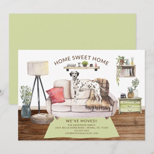 Dalmatische Hond Bewegende Aankondiging (Voorkant / Achterkant)