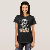 Dalmatische Hond Bloem T-shirt (Voorkant volledig)