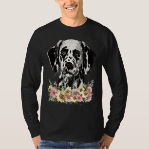 Dalmatische Hond Bloem T-shirt