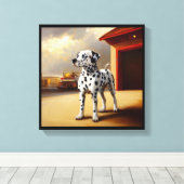 Dalmatische hond canvas afdruk (Insitu (Houten vloer))