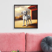 Dalmatische hond canvas afdruk (Insitu (Woonkamer))