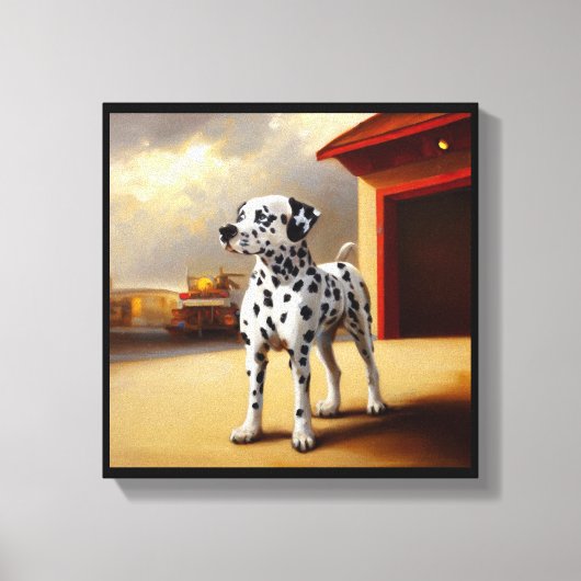 Dalmatische hond canvas afdruk (Voorkant)