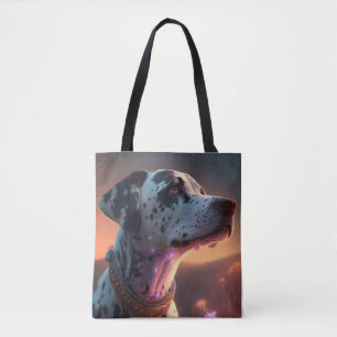 Dalmatische hond dier portret schilderij huisdier tote bag