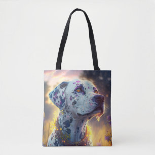 Dalmatische hond dier portret schilderij huisdier tote bag