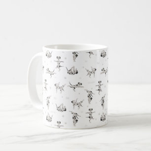 Dalmatische hond doet yoga koffiemok