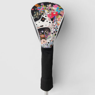 Dalmatische Hond en Bloemen 002 - Kleerjuweel Golfheadcover
