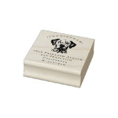 Dalmatische hond familienaam en retouradres rubberstempel (Stempel)