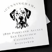 Dalmatische hond familienaam en retouradres rubberstempel