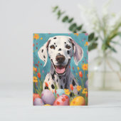 Dalmatische hond Gelukkig Pasen Briefkaart (Staand voorkant)