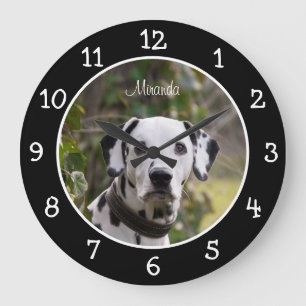 Dalmatische hond gepersonaliseerd grote klok