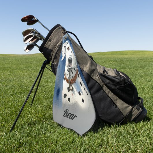 Dalmatische Hond Golfhanddoek (Groen)