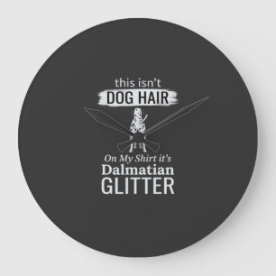 Dalmatische Hond Haar Glitter Grappige Huisdier Grote Klok