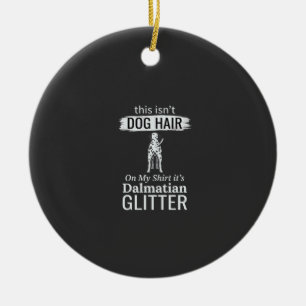 Dalmatische Hond Haar Glitter Grappige Huisdier Keramisch Ornament