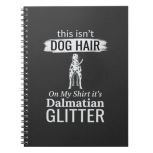 Dalmatische Hond Haar Glitter Grappige Huisdier Notitieboek