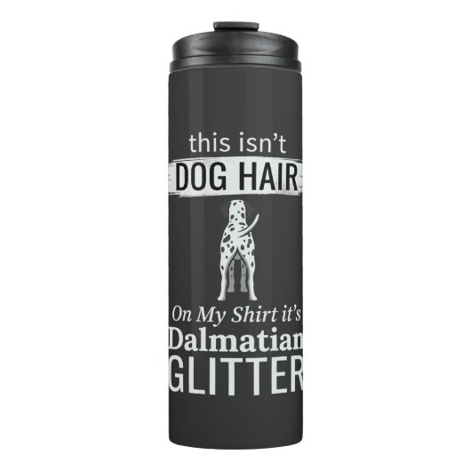 Dalmatische hond haar glitter grappige huisdier thermosbeker (Voorkant)