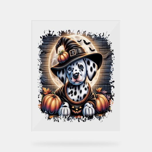 Dalmatische Hond Halloween Acryl Bord (Voorkant)