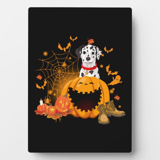 Dalmatische Hond Halloween Dalmatische Hond Hallow Fotoplaat (voorkant)