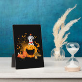 Dalmatische Hond Halloween Dalmatische Hond Hallow Fotoplaat (Zijkant)