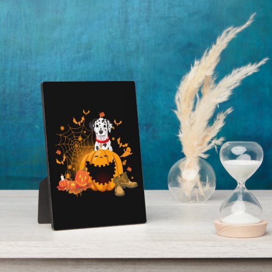 Dalmatische Hond Halloween Dalmatische Hond Hallow Fotoplaat (Zijkant)