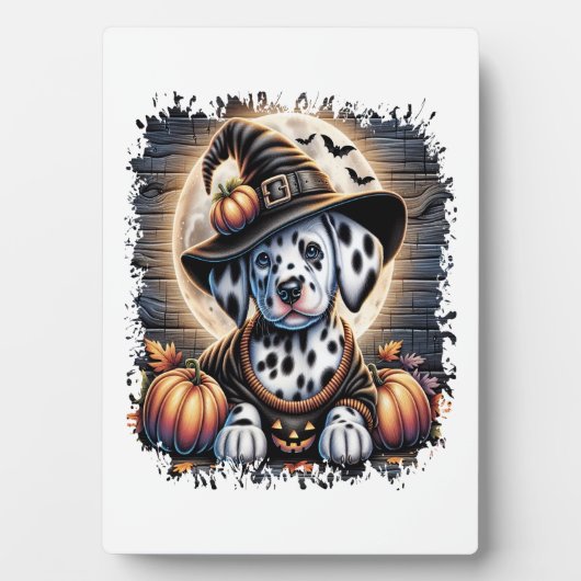 Dalmatische Hond Halloween Fotoplaat (voorkant)