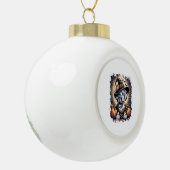 Dalmatische Hond Halloween Keramische Bal Ornament (Links)