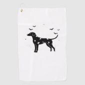 Dalmatische hond - Halloween Moon Silhouette Class Golfhanddoek (Voorkant)