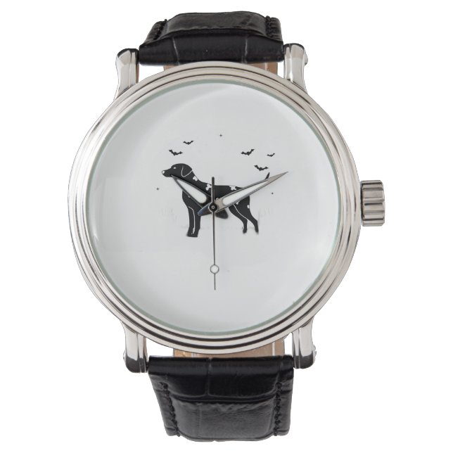 Dalmatische hond - Halloween Moon Silhouette Class Horloge (Voorkant)