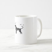 Dalmatische hond - Halloween Moon Silhouette Class Koffiemok (Voorkant rechts)