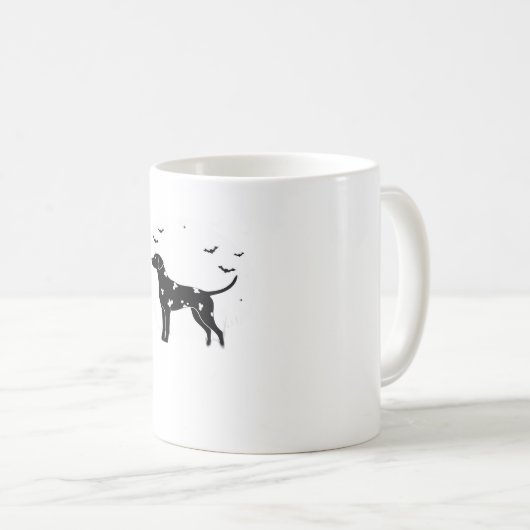 Dalmatische hond - Halloween Moon Silhouette Class Koffiemok (Voorkant rechts)