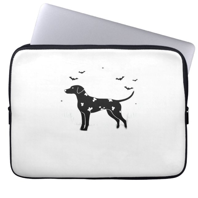 Dalmatische hond - Halloween Moon Silhouette Class Laptop Sleeve (Voorkant)