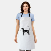 Dalmatische hond - Halloween Moon Silhouette Class Schort (Gedragen)