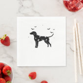 Dalmatische hond - Halloween Moon Silhouette Class Servet (Insitu)