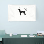 Dalmatische hond - Halloween Moon Silhouette Class Spandoek (Beurs)