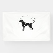 Dalmatische hond - Halloween Moon Silhouette Class Spandoek (Horizontaal)