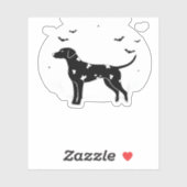 Dalmatische hond - Halloween Moon Silhouette Class Sticker (Vel)